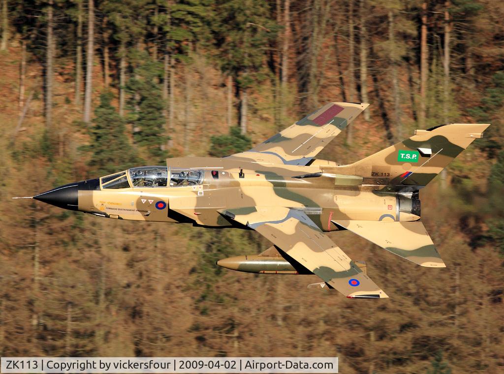 ZK113, Panavia Tornado IDS C/N 878/CS026/3430, BAE Warton Trials Flight Tornado IDS (c/n CS026) in use on the RSAF Tornado Sustainment Program. Taken over Thirlmere, Cumbria.