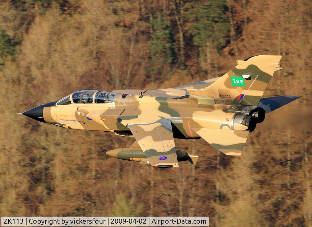 ZK113, Panavia Tornado IDS C/N 878/CS026/3430, BAE Warton Trials Flight Tornado IDS (c/n CS026) in use on the RSAF Tornado Sustainment Program. Taken over Thirlmere, Cumbria.