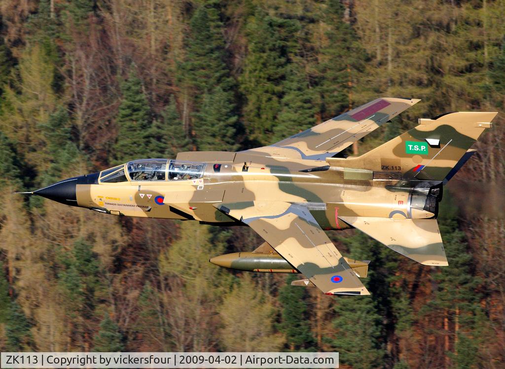 ZK113, Panavia Tornado IDS C/N 878/CS026/3430, BAE Warton Trials Flight Tornado IDS (c/n CS026) in use on the RSAF Tornado Sustainment Program. Taken over Thirlmere, Cumbria.