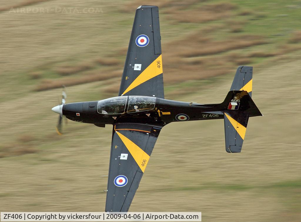 ZF406, 1992 Short S-312 Tucano T1 C/N S125/T96, Royal Air Force Tucano T1 (c/n S125/T96) operated by 1 FTS. Taken in the M6 Pass, Cumbria.