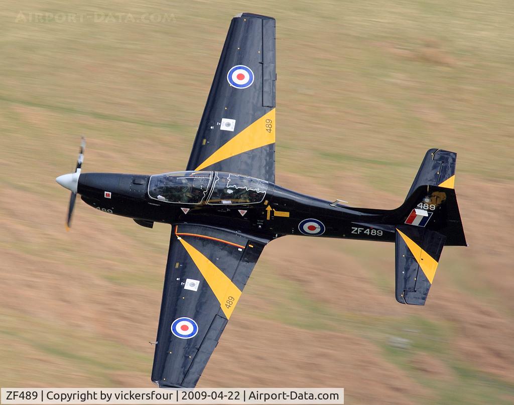 ZF489, 1992 Short S-312 Tucano T1 C/N S150/T121, Royal Air Force, operated by 1 FTS (c/n T121). Taken in the M6 Pass, Cumbria.