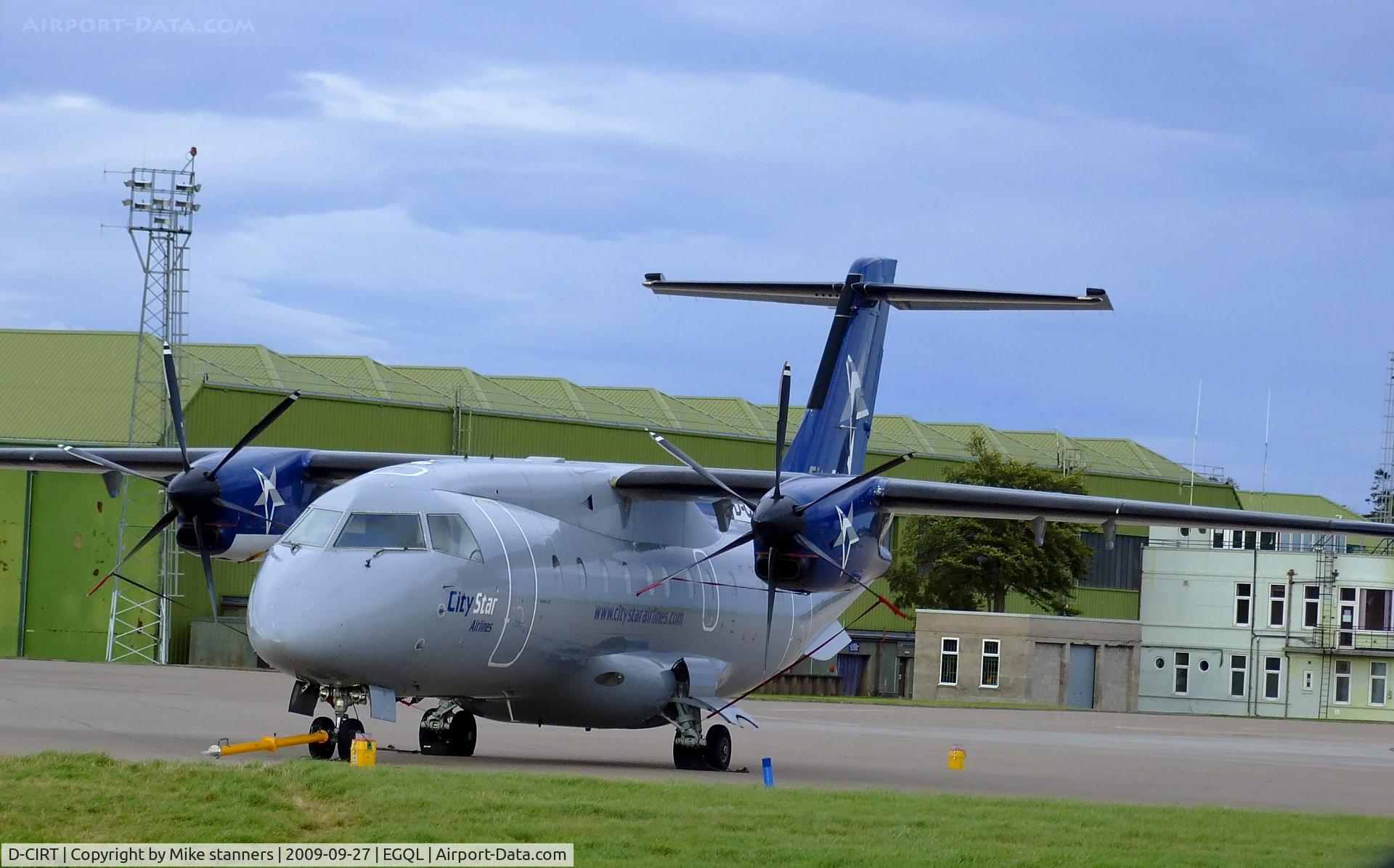 D-CIRT, 1995 Dornier 328-110 C/N 3043, Cirrius airlines DO.328 Still in the colours of City star airlines,seen here stored at Leuchars after it went tech on its delivery flight from Dundee