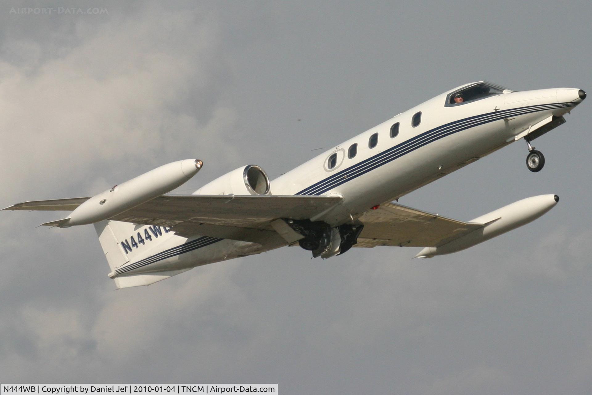 N444WB, 1977 Gates Learjet 35A C/N 35A-105, Life guard N444WB departing TNCM runway 10