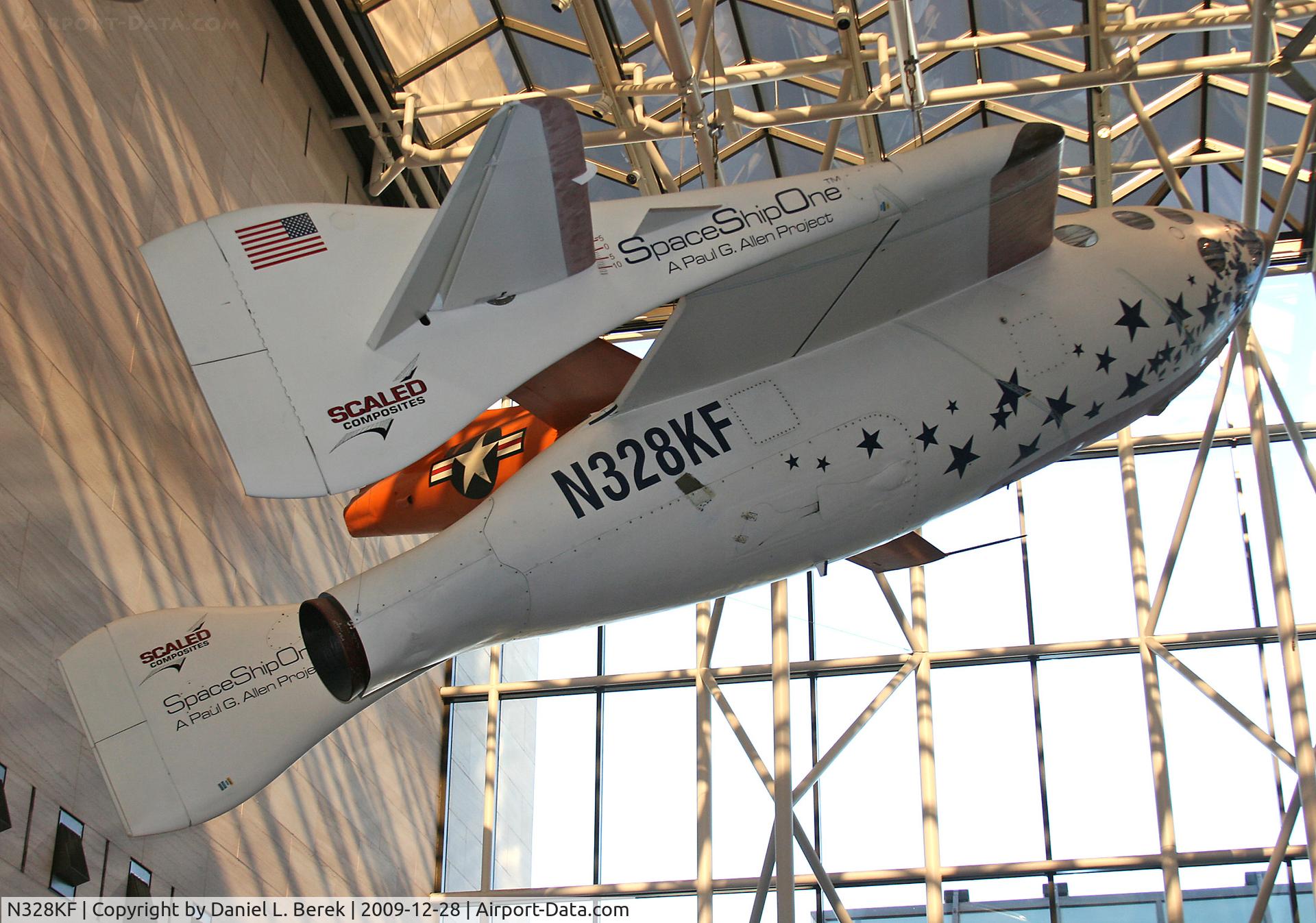 N328KF, 2003 Scaled Composites 316 C/N 001, First commercial venture beyond the Earth's atmosphere. On display at the National Air & Space Museum.