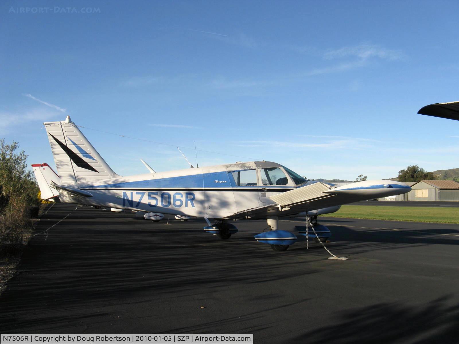 N7506R, 1966 Piper PA-28-140 C/N 28-22062, 1966 Piper PA-28-140 CHEROKEE, Lycoming O-320-E2A 150 Hp