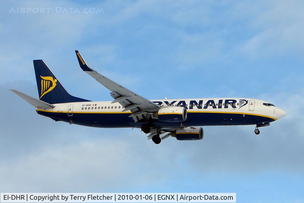 EI-DHR, 2005 Boeing 737-8AS C/N 33822, Ryanair B737 landing at East Midlands