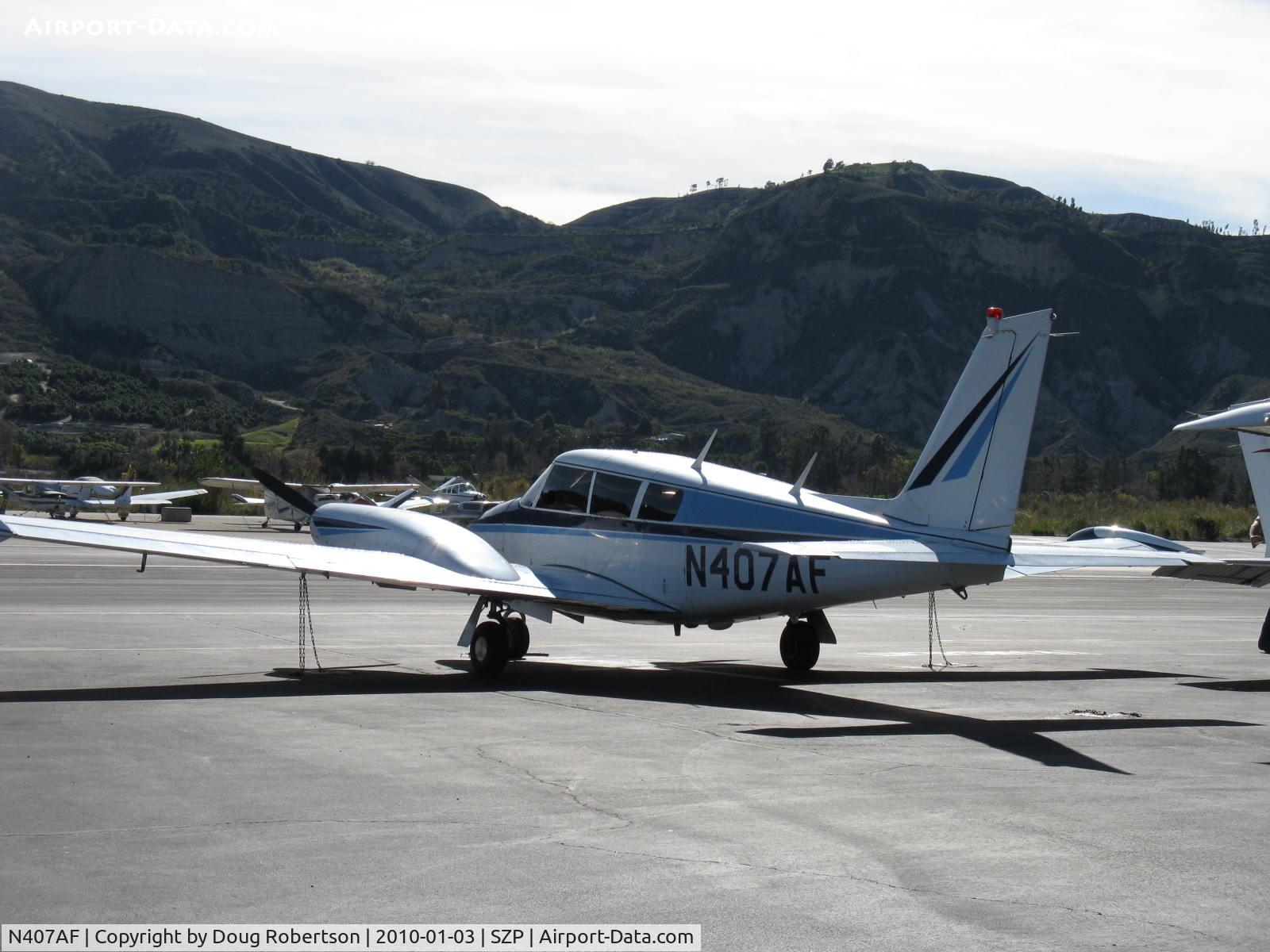 N407AF, 1966 Piper PA-30 Twin Comanche Twin Comanche C/N 30-1285, 1966 Piper PA-30 TWIN COMANCHE, two Lycoming IO-320s 160 Hp each