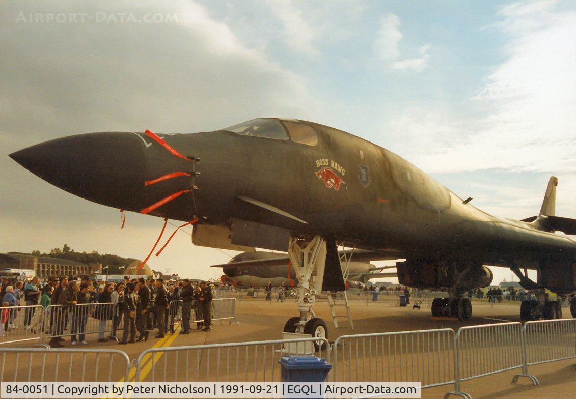 84-0051, 1984 Rockwell B-1B Lancer C/N 11, B-1B Lancer 