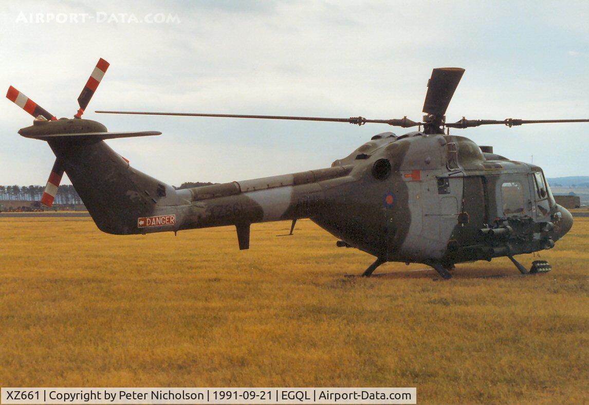 XZ661, 1981 Westland Lynx AH.1 C/N 212, Lynx AH.1 of 656 Squadron on display at the 1991 Leuchars Airshow.
