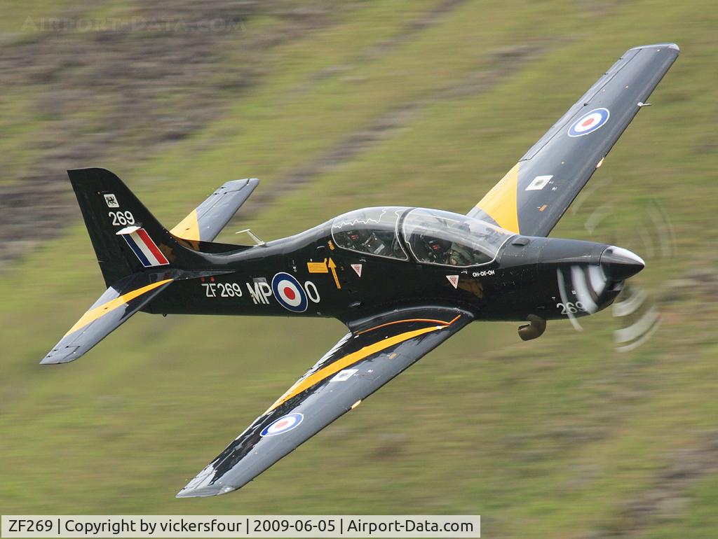 ZF269, 1991 Short S-312 Tucano T1 C/N S070/T53, Royal Air Force Tucano T1 (c/n S70/T53) operated by 76 (R) Squadron and coded 'MP-O' with name 'OH-DE-OH'. Taken at Dunmail Raise, Cumbria.