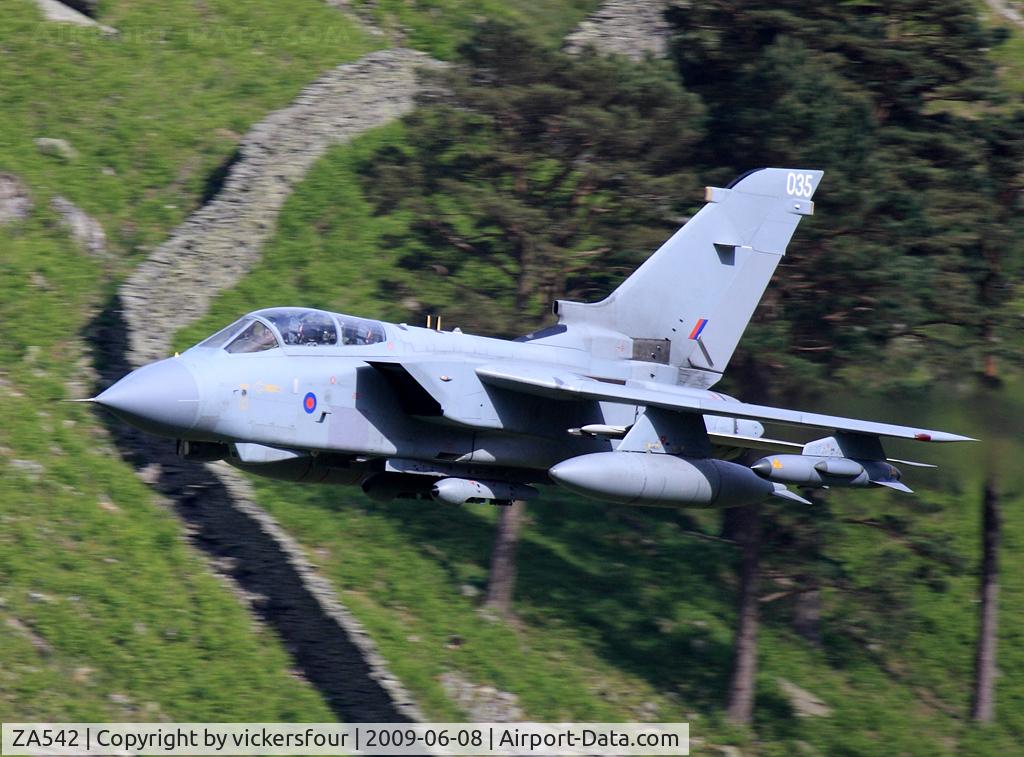 ZA542, 1981 Panavia Tornado GR.4 C/N 050/BS012/3026, Royal Air Force, operated by the Marham Wing coded '035'. Taken at Dunmail Raise, Cumbria.
