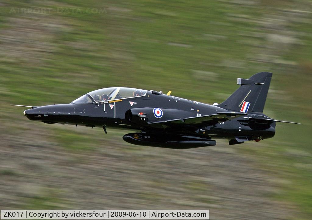 ZK017, 2008 British Aerospace Hawk T2 C/N RT008/1246, Royal Air Force. Operated by 19 (R) Squadron. Taken at Dunmail Raise, Cumbria.