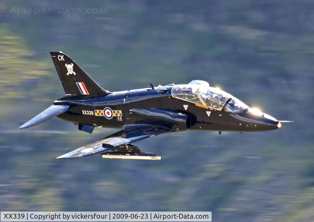 XX339, 1981 Hawker Siddeley Hawk T.1A C/N 188/312163, Royal Air Force. Operated by 100 Squadron coded 'CK'. Taken in Kirkstone Pass, Cumbria.