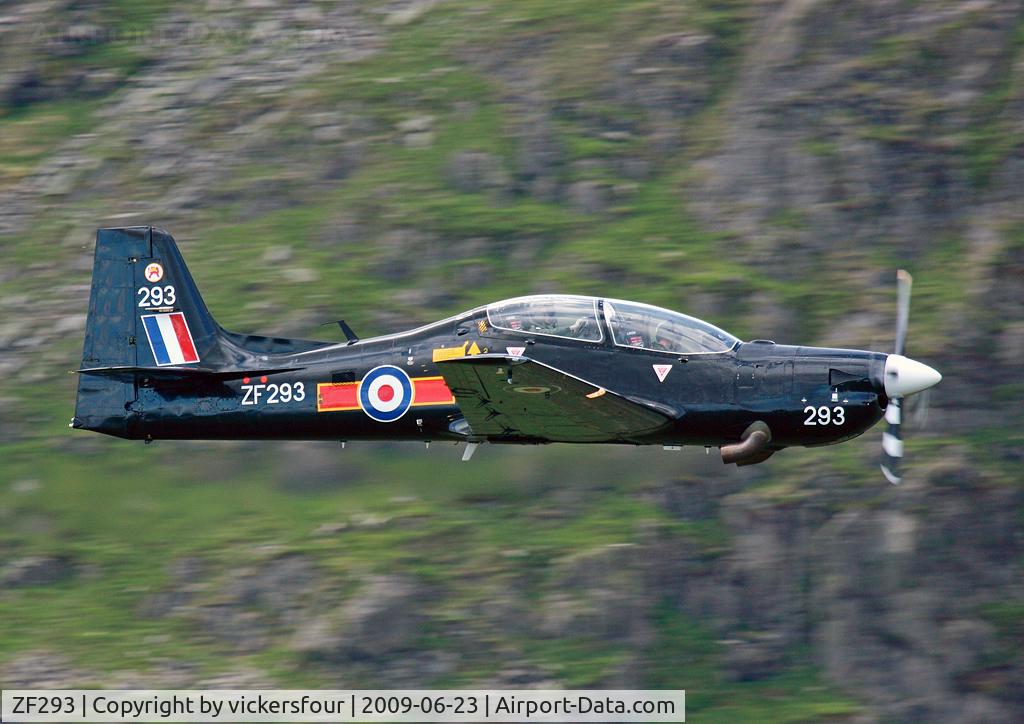 ZF293, 1991 Short S-312 Tucano T1 C/N S093/T64, Royal Air Force Tucano T1 (c/n S93/T64). Operated by 207 (R) Squadron. Taken in Kirkstone Pass, Cumbria.