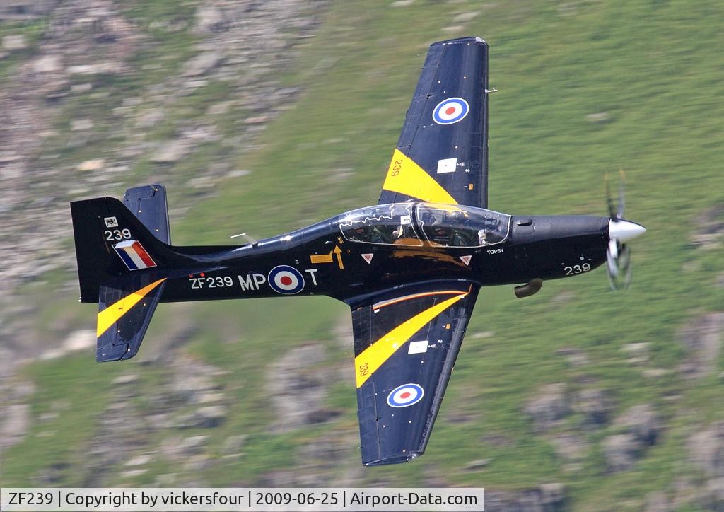 ZF239, 1990 Short S-312 Tucano T1 C/N S041/T39, Royal Air Force. Operated by 76 (R) Squadron coded 'MP-T' and named 'Topsy'. Taken in Kirkstone Pass, Cumbria.