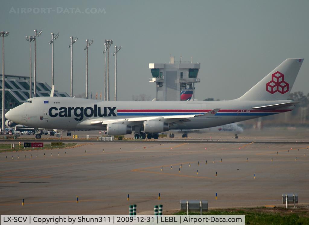 LX-SCV, 2001 Boeing 747-4R7F/SCD C/N 29733, Taxiing to rwy 25L