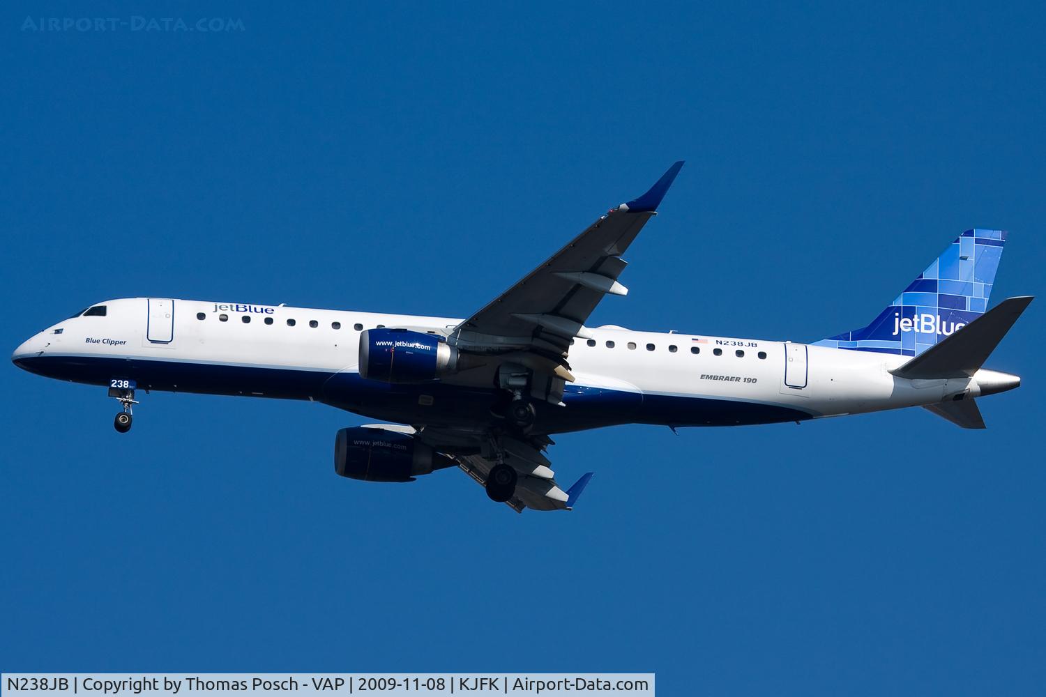 N238JB, 2006 Embraer 190AR (ERJ-190-100IGW) C/N 19000039, Jetblue Airways