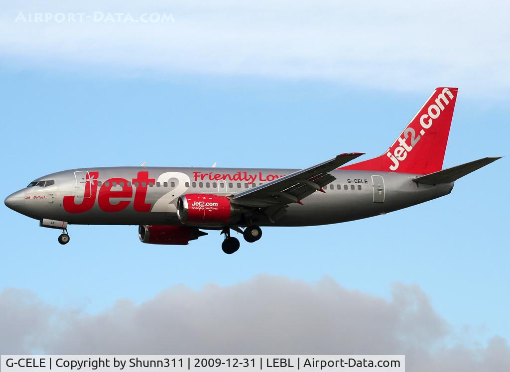 G-CELE, 1988 Boeing 737-33A C/N 24029, Landing rwy 25R