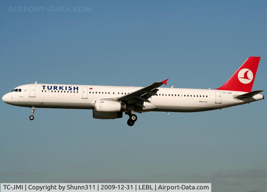 TC-JMI, 2008 Airbus A321-232 C/N 3673, Landing rwy 25R