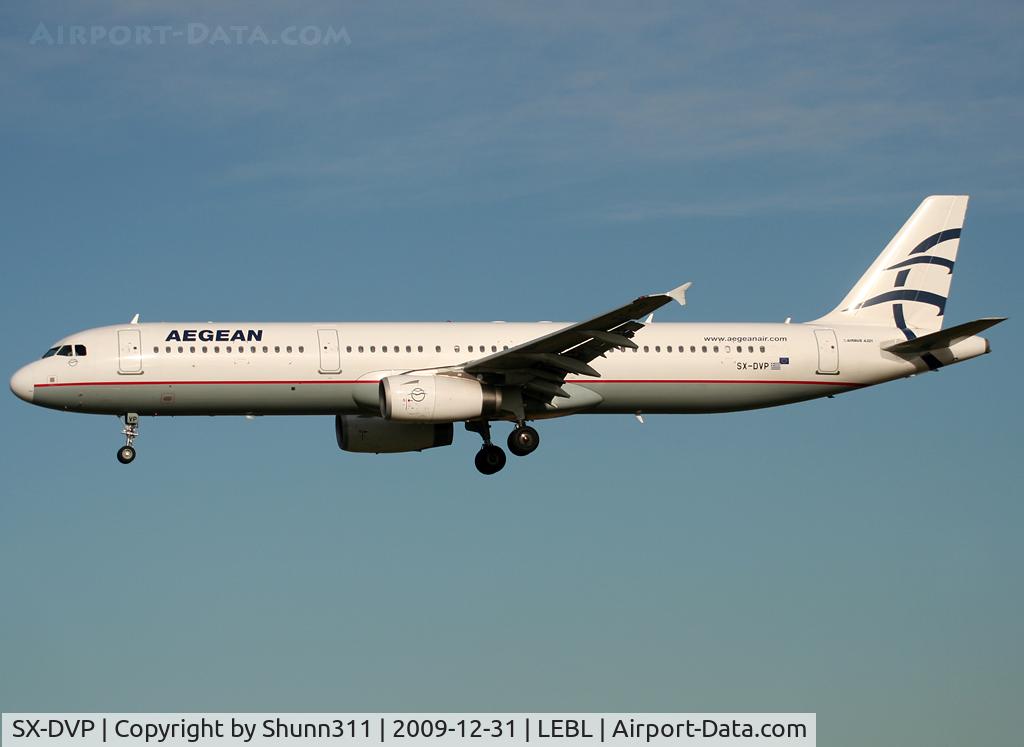 SX-DVP, 2008 Airbus A321-232 C/N 3527, Landing rwy 25R