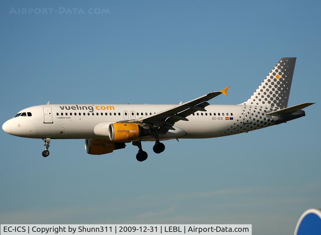 EC-ICS, 1991 Airbus A320-211 C/N 0241, Landing rwy 25R