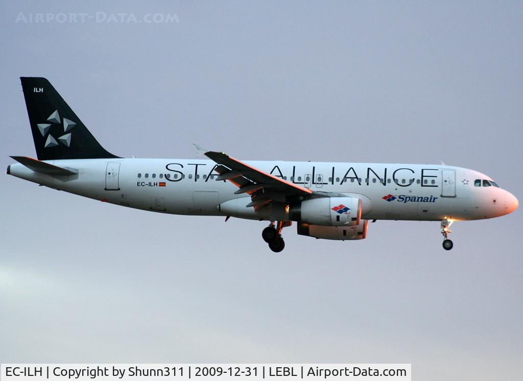 EC-ILH, 2002 Airbus A320-232 C/N 1914, Landing rwy 25R