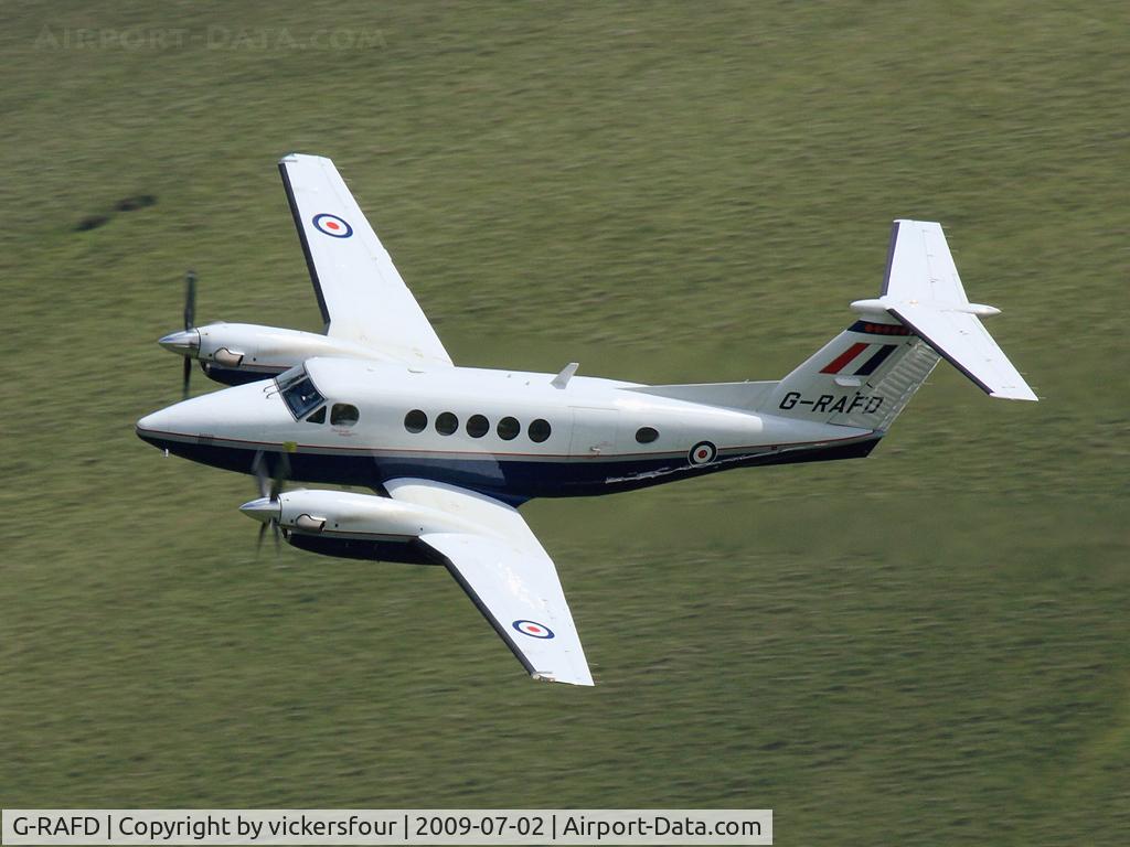 G-RAFD, 2008 Hawker Beechcraft B200GT King Air C/N BY-32, Royal Air Force King Air 200GT (c/n BY-32). Operated by 45 (R) Squadron. Taken in the M6 Pass, Cumbria.