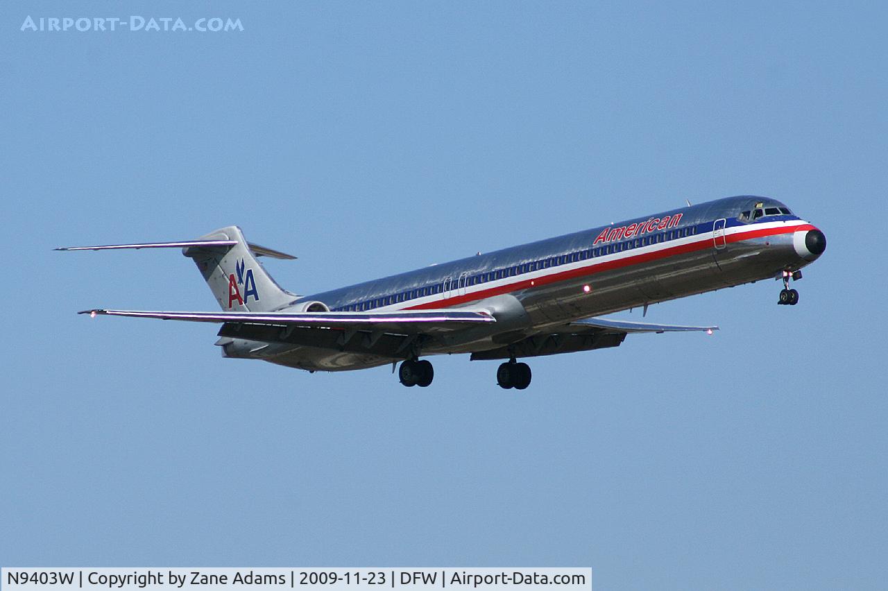 N9403W, 1992 McDonnell Douglas MD-83 (DC-9-83) C/N 53139, American Airlines at DFW