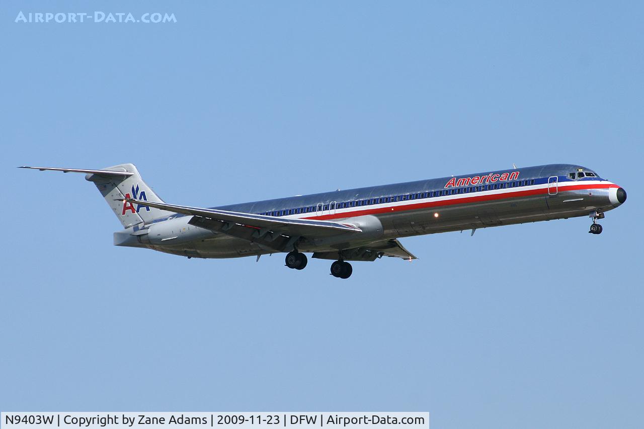 N9403W, 1992 McDonnell Douglas MD-83 (DC-9-83) C/N 53139, American Airlines at DFW