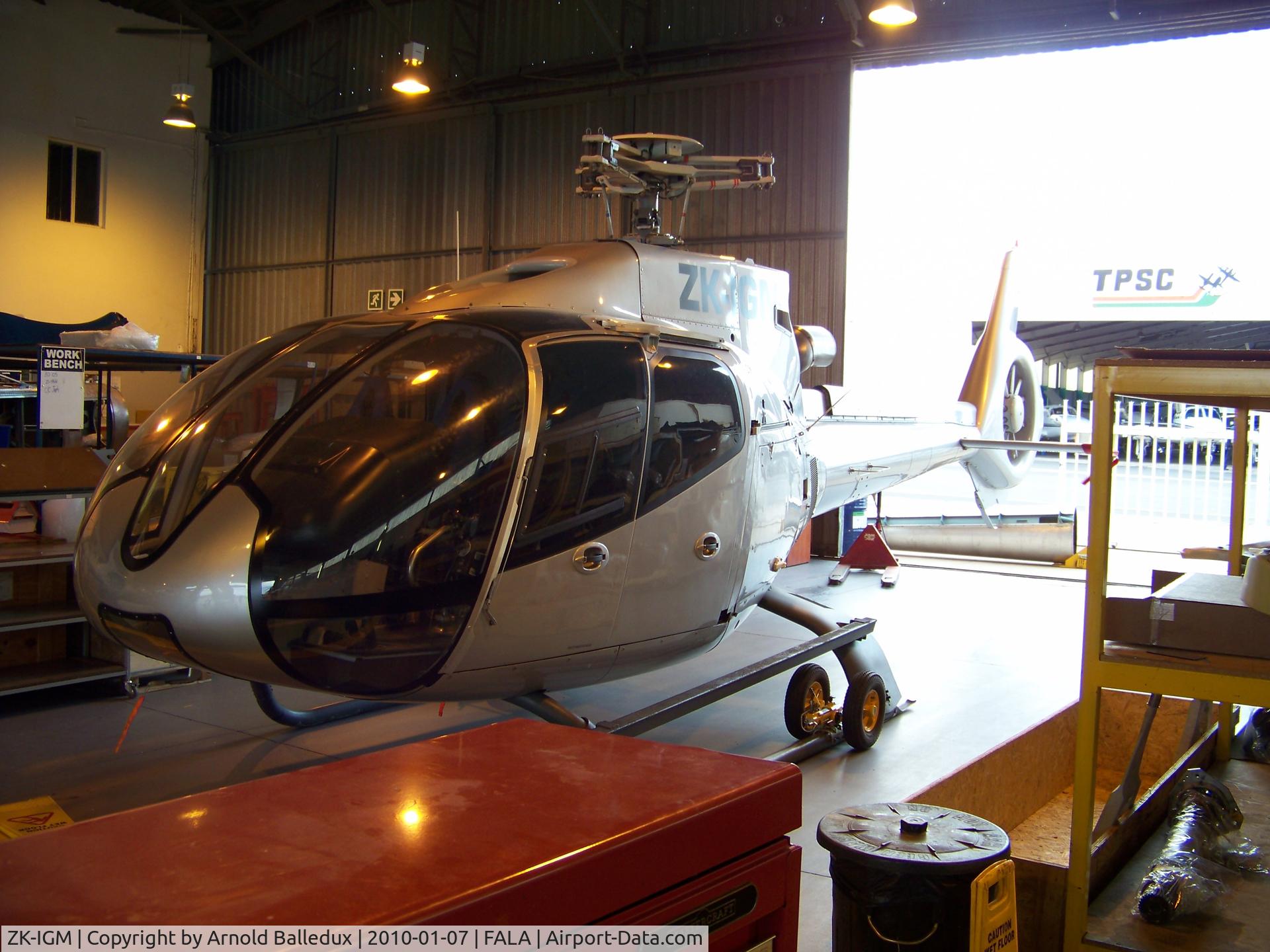 ZK-IGM, Eurocopter EC-130B-4 (AS-350B-4) C/N 3770, at FALA in service hanger of Eurocopter 07-01-2010