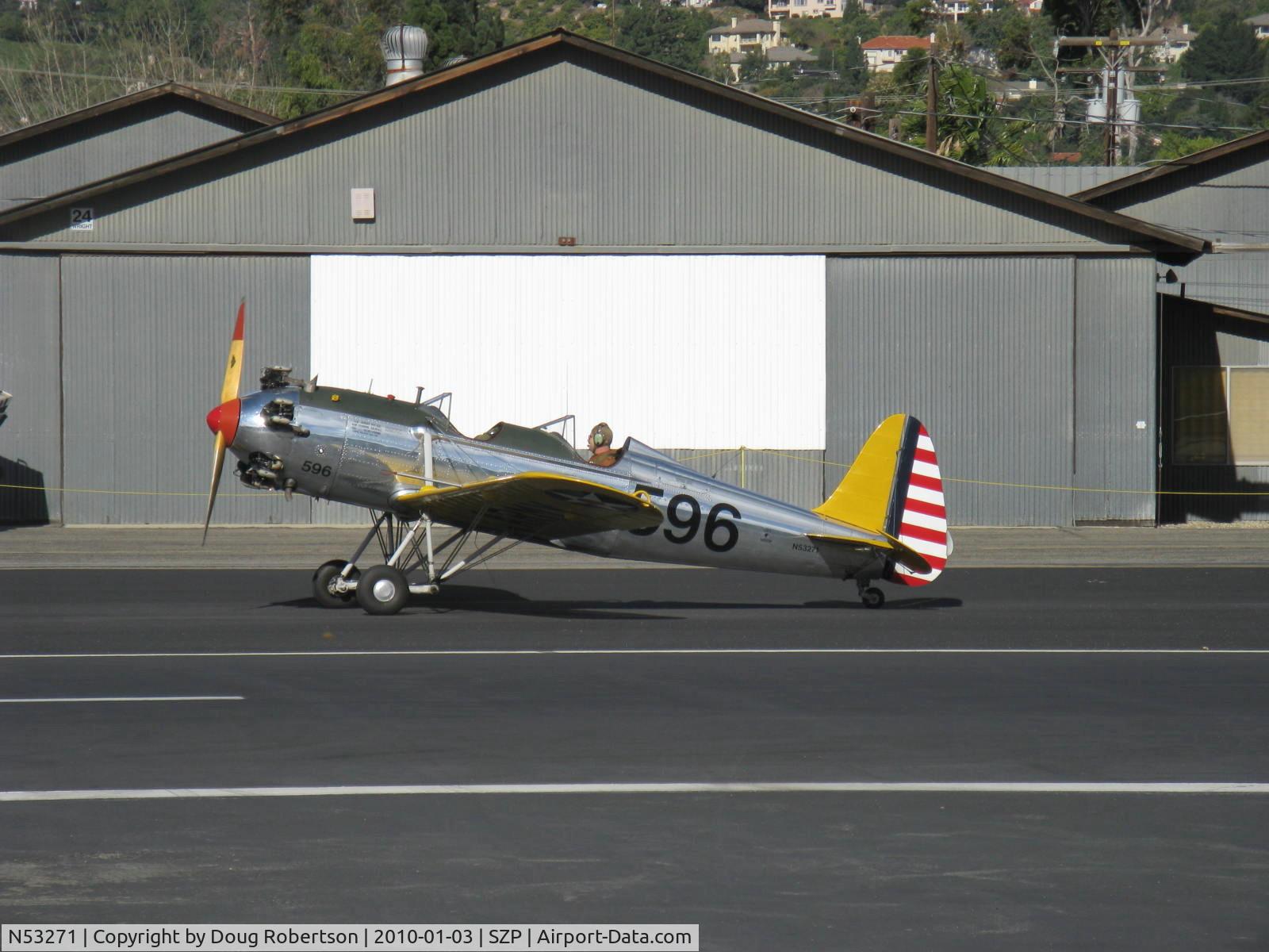 N53271, 1941 Ryan Aeronautical ST3KR C/N 1625, Ryan Aeronautical ST-3KR as PT-22, Kinner R5-540-1 160 Hp radial, taxi back
