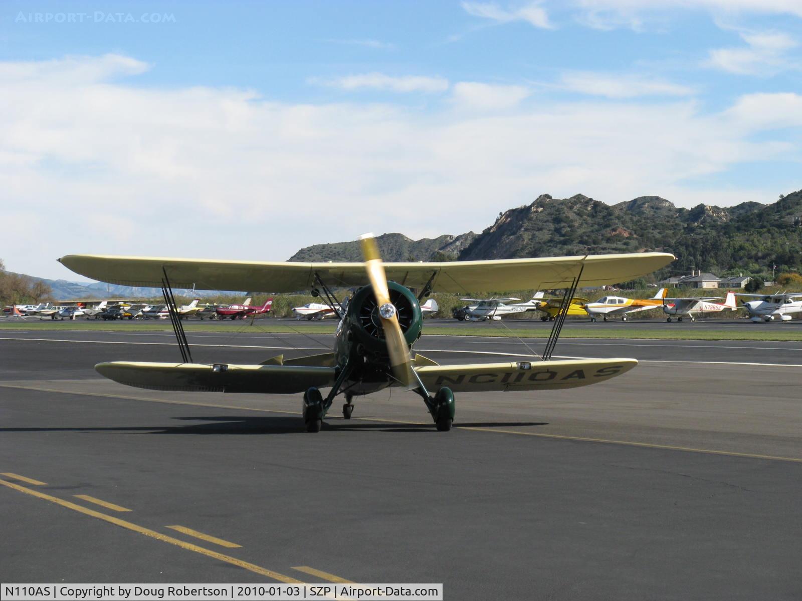 N110AS, 2005 Waco YMF-F5C C/N F5C110, 2005 Waco Classic YMF-F5C, Jacobs R755B 275 Hp radial, taxi