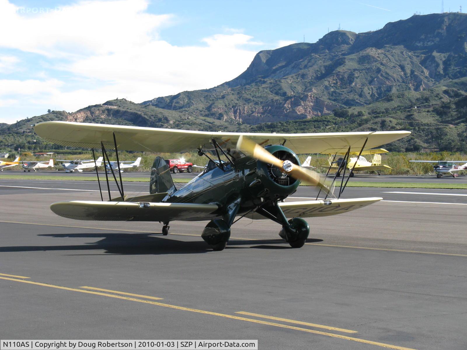 N110AS, 2005 Waco YMF-F5C C/N F5C110, 2005 Waco Classic YMF-F5C, Jacobs R755B 275 Hp, taxi
