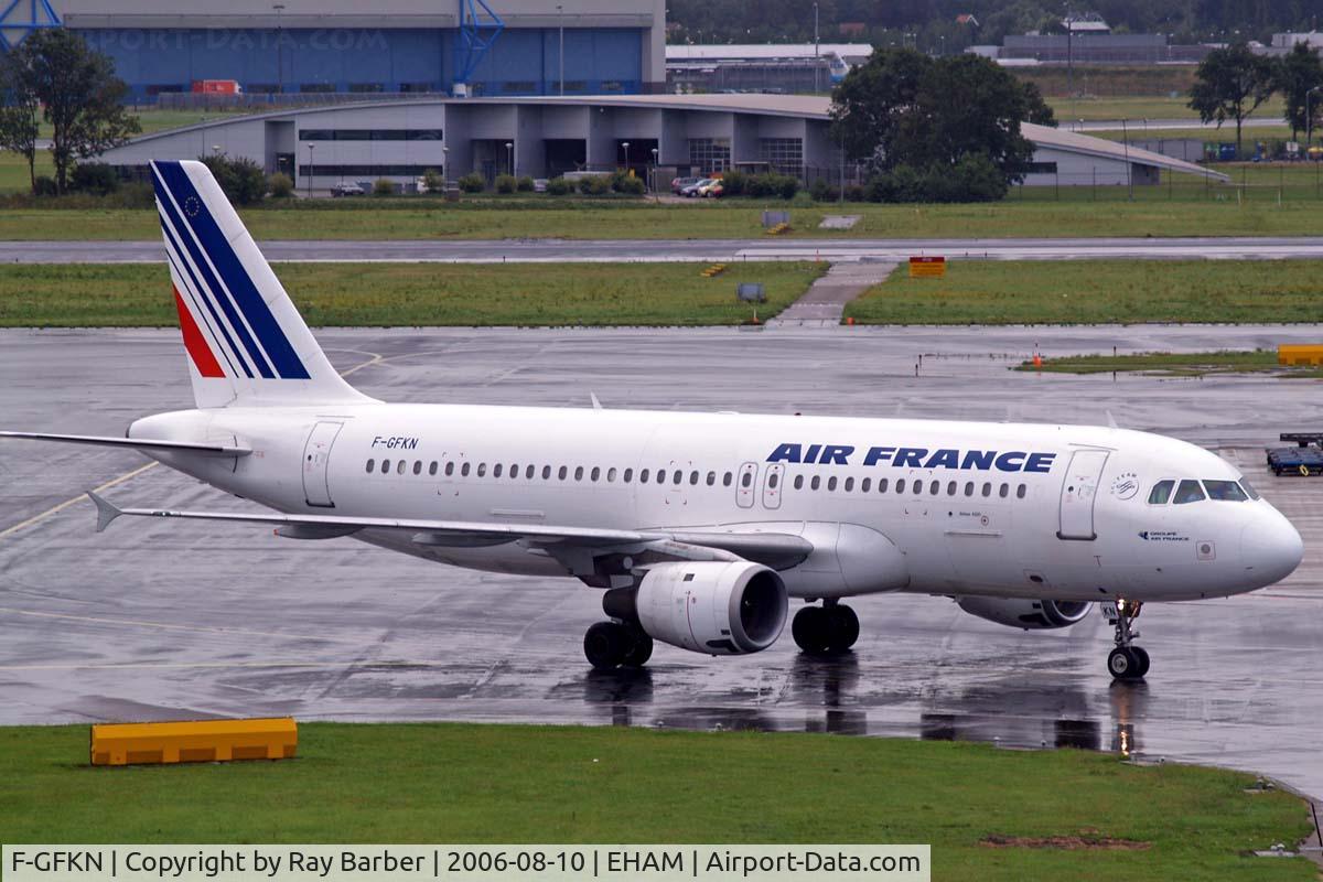 F-GFKN, 1990 Airbus A320-211 C/N 0128, Seen taxiing in.