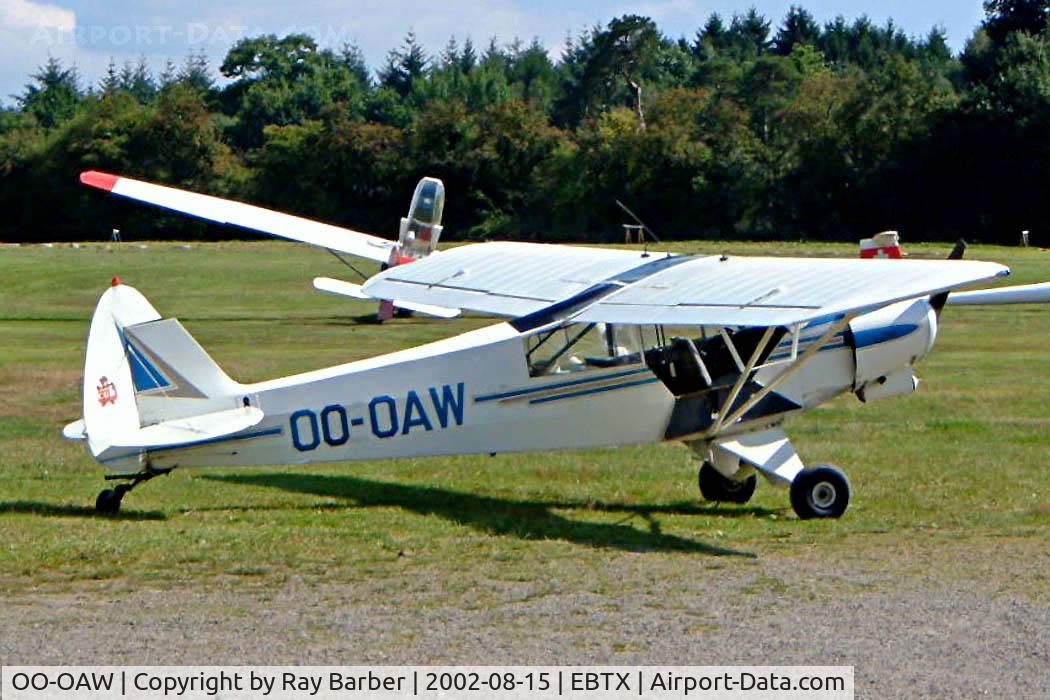 OO-OAW, Piper L-18C Super Cub (PA-18-95) C/N 18-5346, Piper PA-18-150 Super Cub [18-5346] Theux-Verviers~OO 15/08/2002. Now stored in poor condition 2009.
