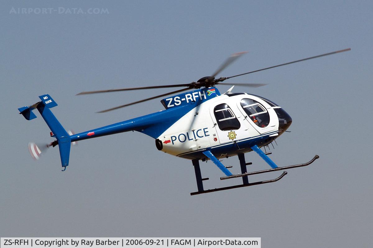 ZS-RFH, McDonnell Douglas 369E C/N 0520E, Used by the South African Police Service. Seen departing from Rand.
