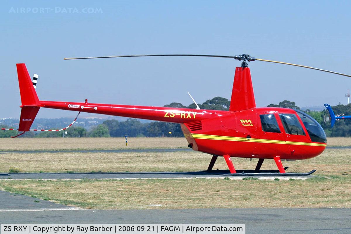 ZS-RXY, 2005 Robinson R44 Raven II C/N 10910, Robinson R-44 Raven II [10910] Rand~ZS 21/09/2006. Seen at its home base of Rand.
