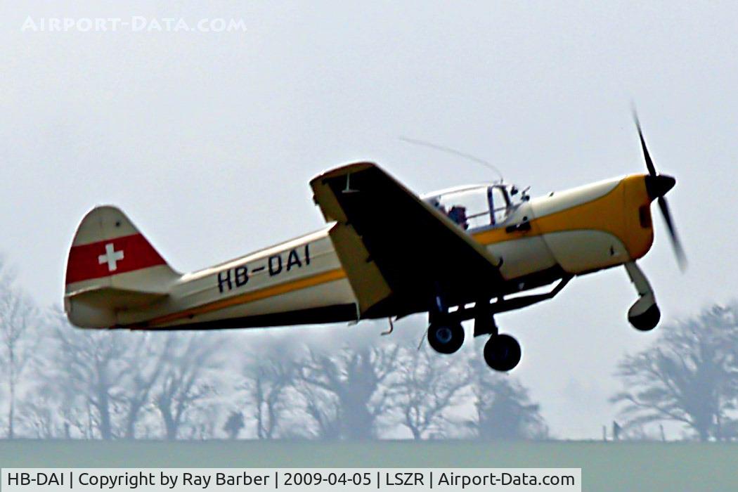 HB-DAI, 1955 Nord 1203 Norecrin II C/N 307, Seen taking to the air at its home base of Altenrhein Switzerland.