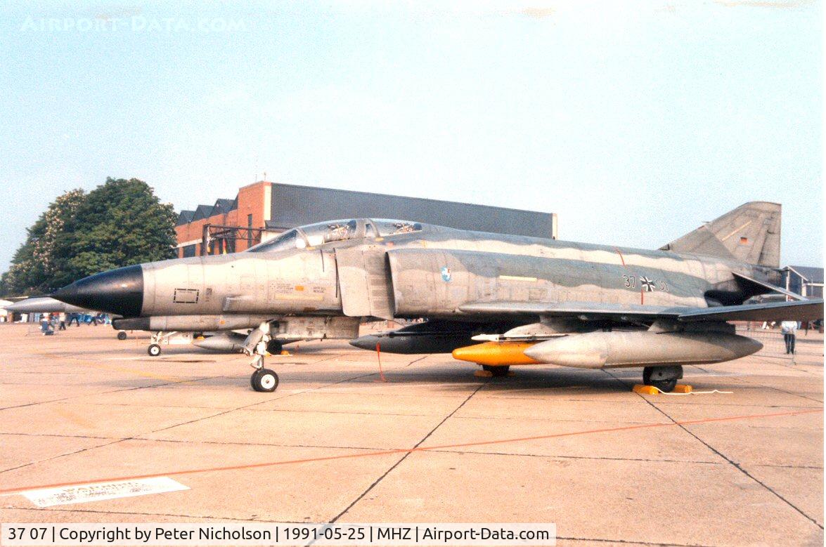 37 07, 1972 McDonnell Douglas F-4F Phantom II C/N 4359, F-4F Phantom of JG-72 on display at the 1991 RAF Mildenhall Air Fete.