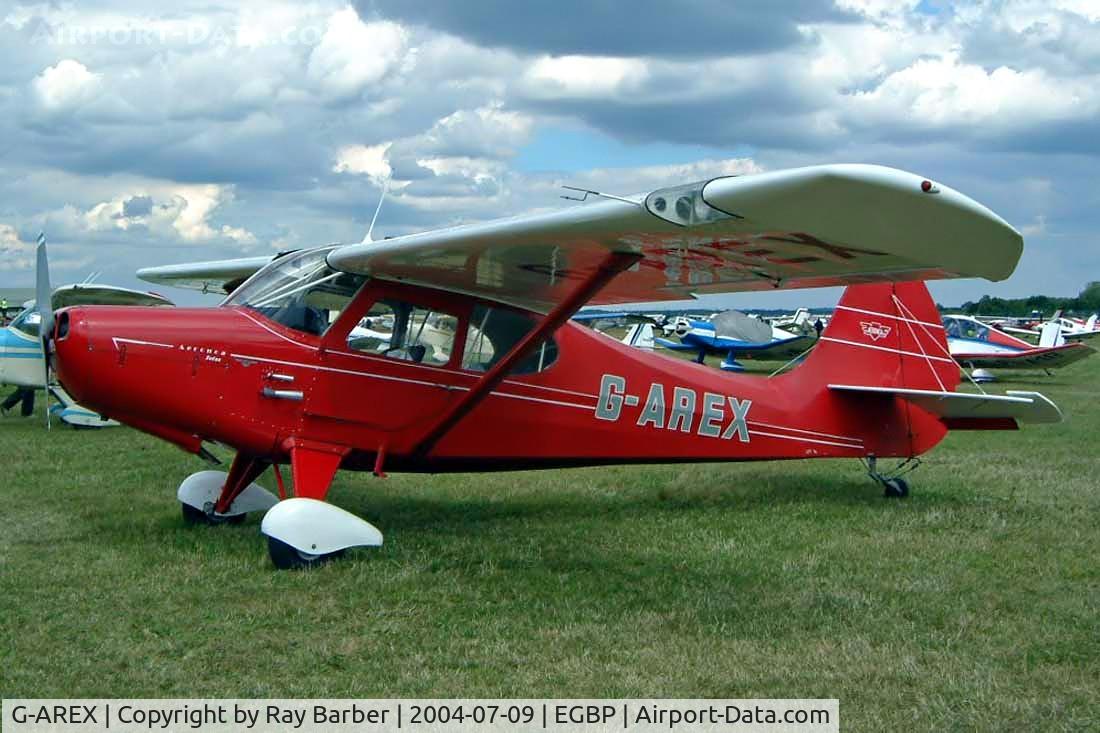 G-AREX, 1948 Aeronca 15AC Sedan C/N 15AC-61, Seen at the PFA Fly in 2004 Kemble UK.