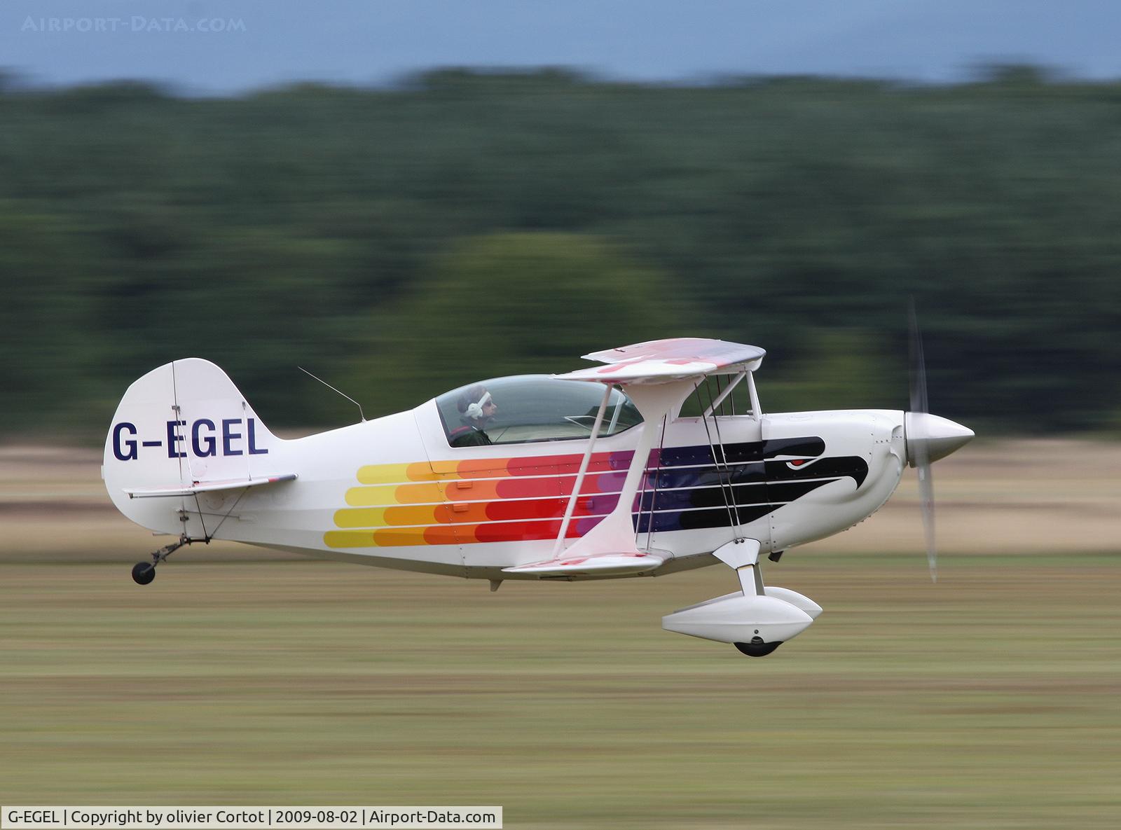 G-EGEL, 1991 Christen Eagle II C/N S308, taking off at the mulhouse airshow