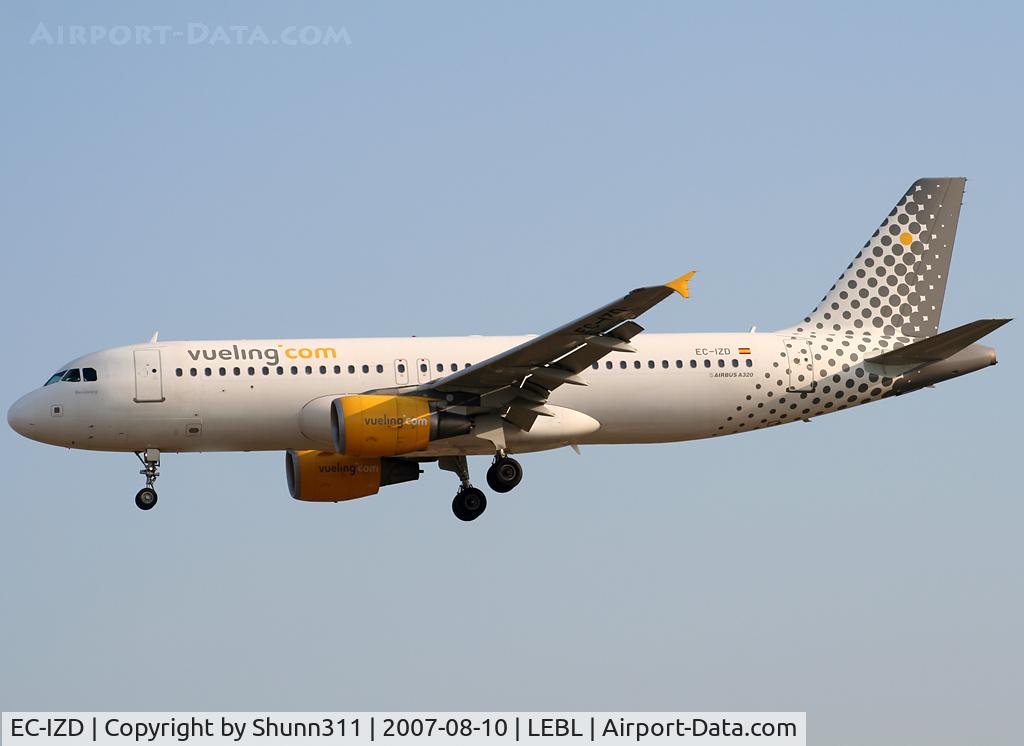 EC-IZD, 2004 Airbus A320-214 C/N 2207, Landing rwy 25R