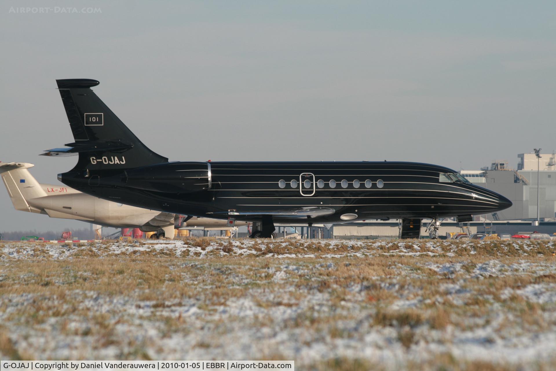 G-OJAJ, 2007 Dassault Falcon 2000EX C/N 132, Parked on G.A. apron