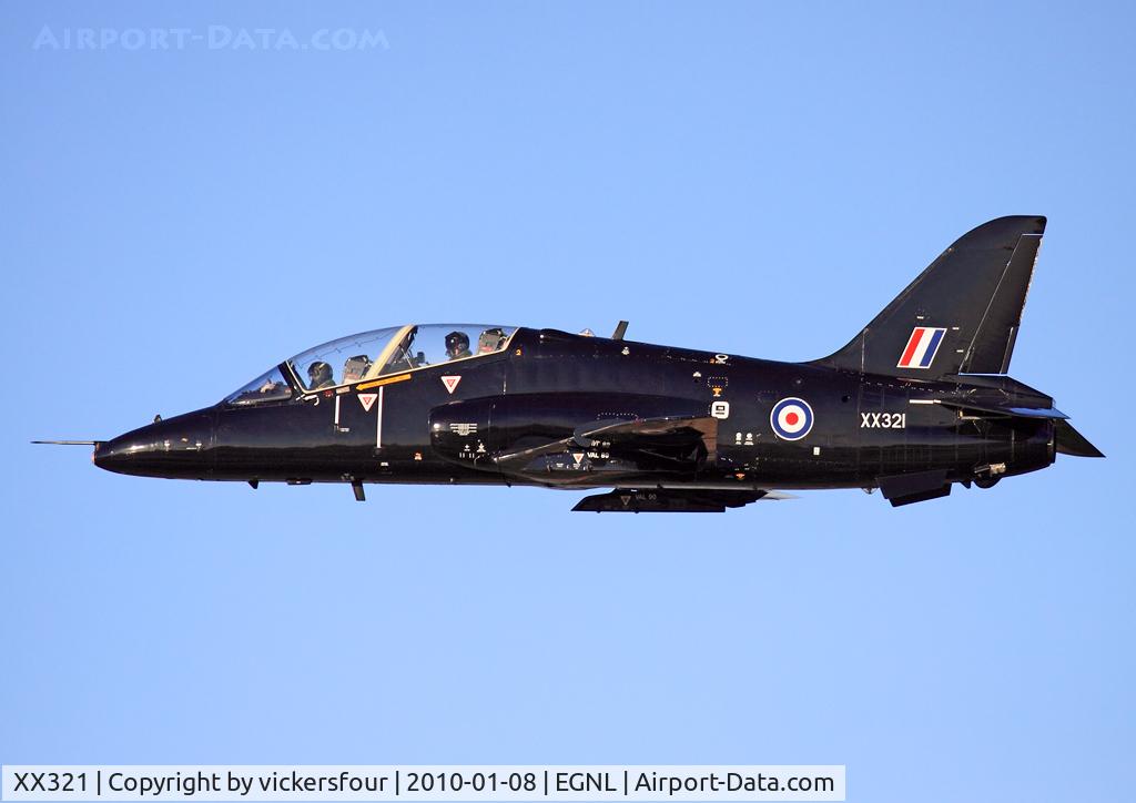 XX321, 1980 Hawker Siddeley Hawk T.1A C/N 164/312146, Royal Air Force. Operated by BAE at Warton for customer pilot training. Carrying out a 'fly through' along RW23 at Walney.