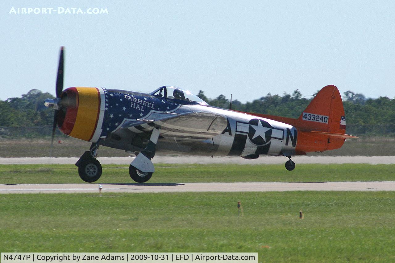 N4747P, 1945 Republic P-47D-40-RA Thunderbolt C/N 44-90368, At the 2009 Wings Over Houston Airshow
