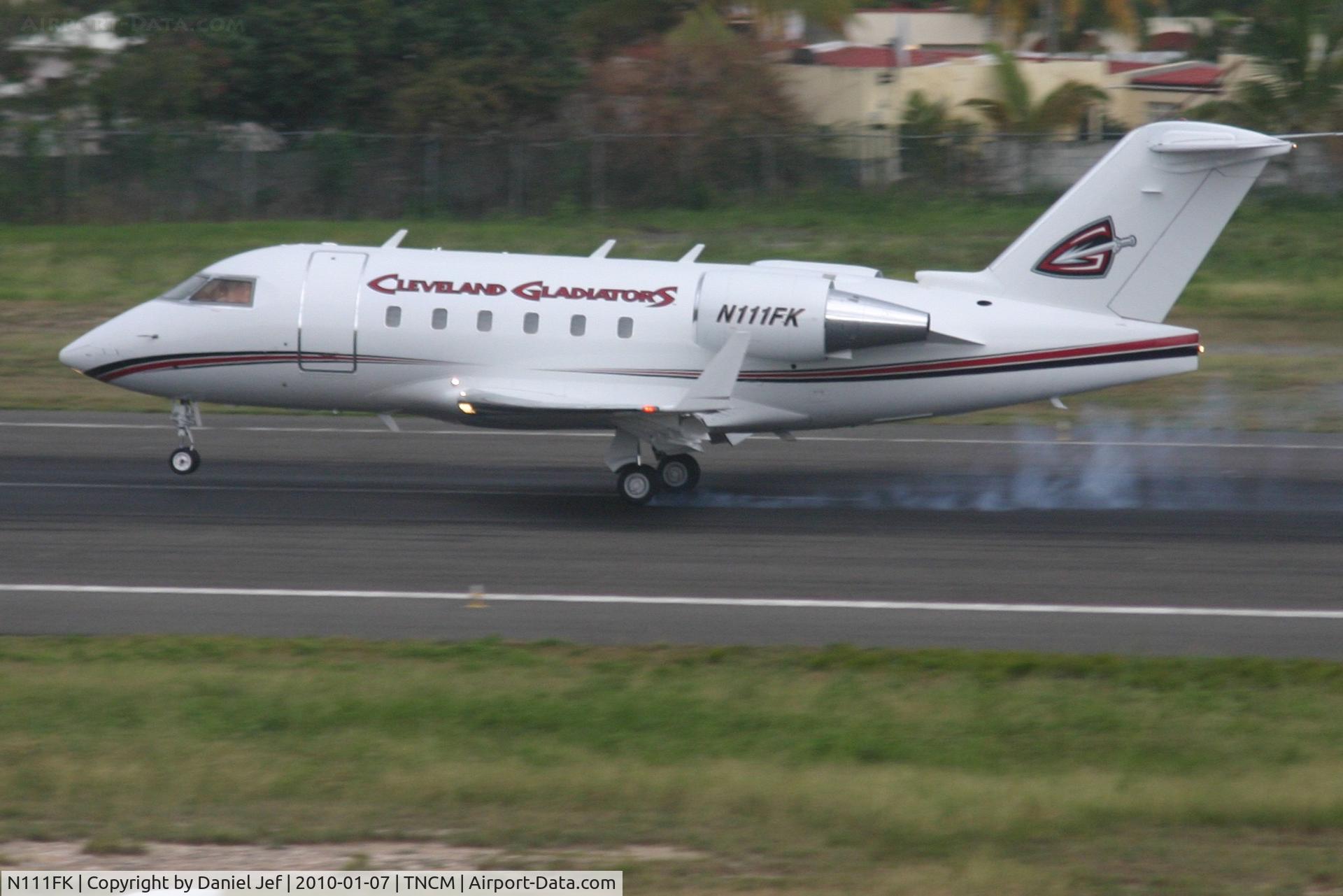 N111FK, 1991 Canadair Challenger 601-3A (CL-600-2B16) C/N 5104, N111FK landing at TNCM