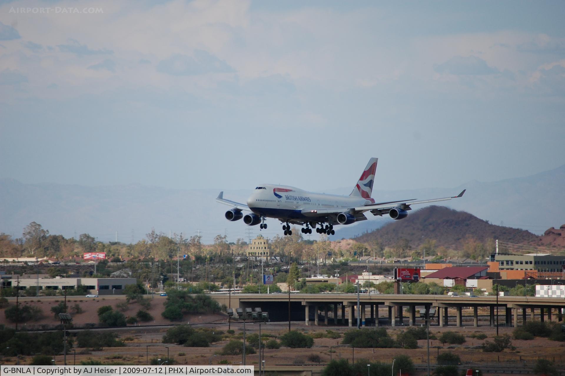 G-BNLA, 1989 Boeing 747-436 C/N 23908, G-BNLA short final rwy 26
