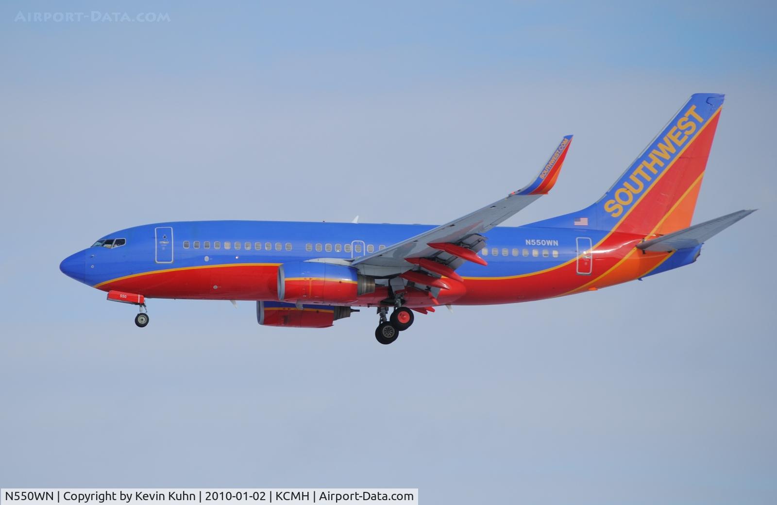 N550WN, 2001 Boeing 737-76Q C/N 30279, Final approach over OH-317