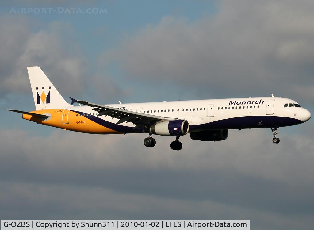 G-OZBS, 2001 Airbus A321-231 C/N 1428, Landing rwy 09