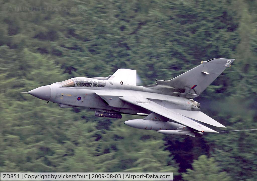 ZD851, 1985 Panavia Tornado GR.4 C/N 450/BS149/3205, Royal Air Force Tornado GR4 (c/n BS149). Operated by the Marham Wing coded '112'. Thirlmere, Cumbria.